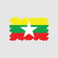 myanmar flagga gratis vektordesign vektor