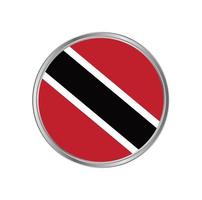 Trinidad und Tobago Flagge mit Kreisrahmen vektor