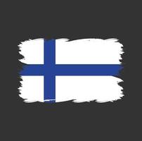 Finnland-Flagge mit Aquarellpinsel vektor