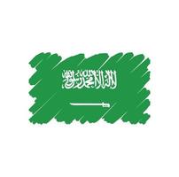 Saudi-Arabien Flagge kostenloses Vektordesign vektor