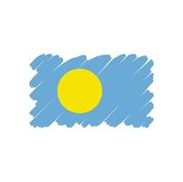 palau flagge freies vektordesign vektor