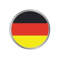 Deutschlandflagge mit Metallrahmen vektor