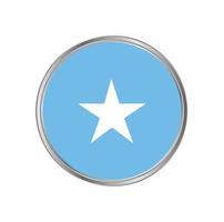 Somalia-Flagge mit Metallrahmen vektor