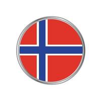 Norges flagga med metallram vektor