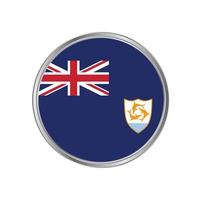 Anguilla-Flagge mit Kreisrahmen vektor