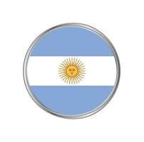Argentina flagga med cirkelram vektor