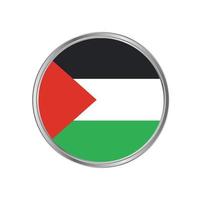 Palästina- oder Gaza-Flagge mit Kreisrahmen vektor