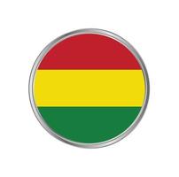 Bolivien-Flagge mit Kreisrahmen vektor