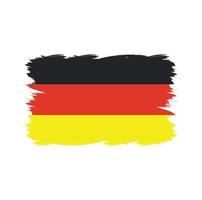 tysklands flagga med akvarellborste vektor
