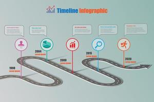 företag vägkarta tidslinje infographic, vektor illustration