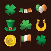 St. Patrick's Day Doodle Element Icon-Sammlung vektor