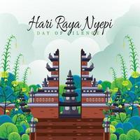 glad nyepi dag koncept vektor