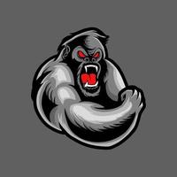 gorilla kong apa logotyp design vektorillustration vektor