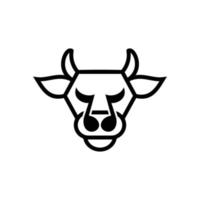 Kombination Kuh und Musiknote mit flachem minimalistischem Stil in weißem Hintergrund, Vektor-Vorlagen-Logo-Design vektor