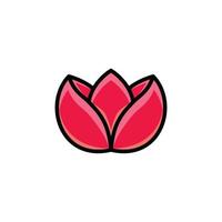 einfaches logo design blume lotus. abstrakt, Embleme, Designs, Konzepte, Logos, Logos, Elemente. vektor