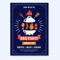 BBQ-Party-Plakat-Vektor