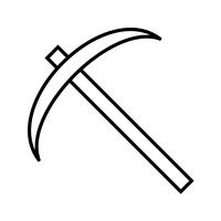 scythe line black icon vektor