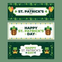 st. patrick's day banner samling vektor