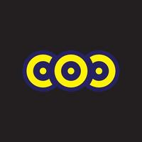 Buchstaben-Coc-Logo-Design. Kreisentwurf. vektor