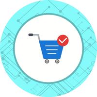 Verifizierte Cart Items Icon Design vektor