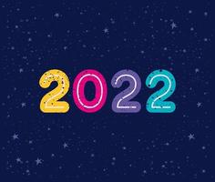 Einladung zum neuen Jahr 2022 vektor