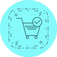 Verifizierte Cart Items Icon Design vektor