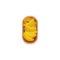 isolerade bananer frukt vektor design