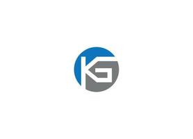 kg brev initial modern logotyp design vektor ikon mall