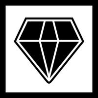 Diamant-Icon-Design vektor