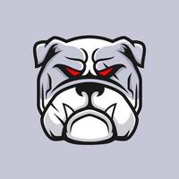 gefährliches Tier-Bulldoggenkopf-Logo-Design vektor