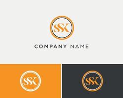 Ssk-Kreis-Logo-Design-Vorlage - SSK-Logo vektor