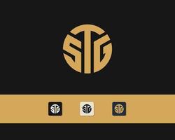 Brief stg-Logo-Design. kreatives minimales monochromes Monogrammsymbol. universelles elegantes Vektoremblem. Premium-Business-Logo. grafisches Alphabetsymbol für die Unternehmensidentität vektor