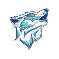 Wolfskopf-Logo-Illustrationsvektor vektor