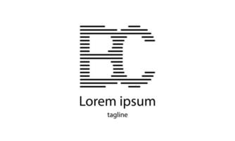 vektor initial bokstav f.Kr. enkel typografi logotypdesign