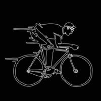 Illustration eines Mannes, der Fahrrad fährt vektor