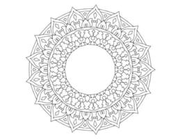 Mandala Art Design Schwarz-Weiß, Royal, Vintage vektor