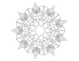 Mandala Art Design Schwarz-Weiß, Royal, Vintage vektor
