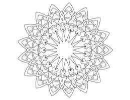 Mandala Art Design Schwarz-Weiß, Royal, Vintage vektor