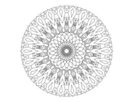 Mandala Art Design Schwarz-Weiß, Royal, Vintage vektor