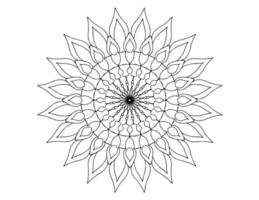 Mandala Art Design Schwarz-Weiß, Royal, Vintage vektor