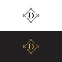 Luxus-Buchstabe-Markierung d-Logo-Design-Vektor-Vorlage vektor