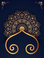 Luxus-Mandala-Hintergrundvorlage für Dekorationseinladung, Karten, Hochzeit, Logos, Cover, Broschüre, Flyer, Banner. vektor