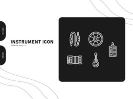 Musikinstrument-Icon-Set freier Vektor 6
