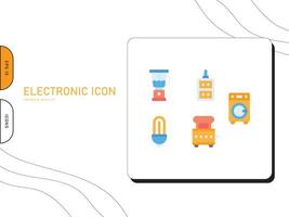 elektronik ikon pack linje gratis vektor