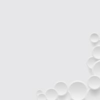 Muster in Form eines Kreises aus weißem Papier mit Schatten auf weißem Hintergrund. Muster. Vektor-Illustration vektor