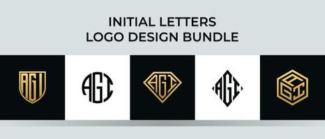 Anfangsbuchstaben Agi Logo Designs Bundle vektor