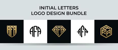 Anfangsbuchstaben Afa Logo Designs Bundle vektor