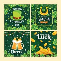 süße st. Patrick's Day Design für Social Media Grüße vektor