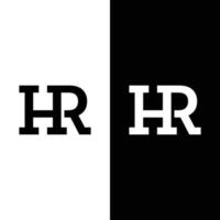 hr hr rh bokstav monogram initial logotyp designmall. lämplig för allmän sport fitness konstruktion finansbolag företag företagsbutik kläder i enkel modern stil logotyp design. vektor