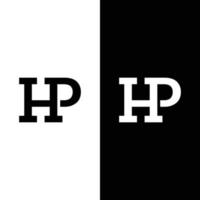 hp hp ph brief monogramm initial logo design template. Geeignet für allgemeine Sport-Fitness-Baufinanzierungsunternehmen Business Corporate Shop-Bekleidung in einfachem Logo-Design im modernen Stil. vektor